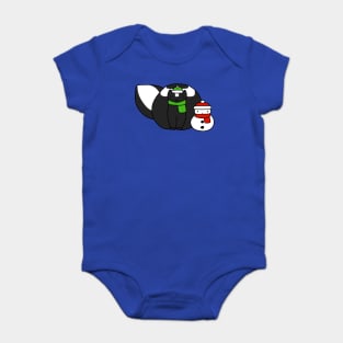 Skunk and Snowman Baby Bodysuit